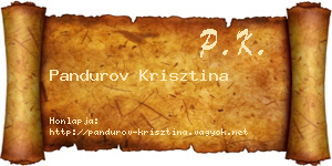 Pandurov Krisztina névjegykártya